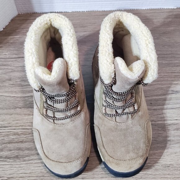 Sorel Waterfall Ankle Booties Size 6 Brown Distressed Leather Low Lace Boots - Picture 4 of 13